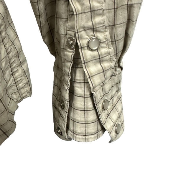 Cody James Western Button Snap Up Cream Cotton Long Sleeve Shirt Men Large - Picture 3 of 5